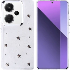 Redmi Note 13 Pro Plus 5g Kılıf Simli Kamera Çerçveli ve Mini Figür Desenli Ultra Koruma Sağlayan Kutup Sert Silikon Kapak