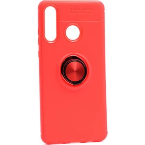 Huawei P30 Lite Kılıf Metal Stant Olabilen Yüzüklü Flexring Premium Silikon Kılıf