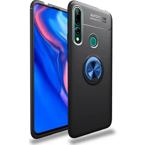 Huawei Y9 Prime 2019 Kılıf Metal Stant Olabilen Yüzüklü Flexring Premium Silikon Kılıf