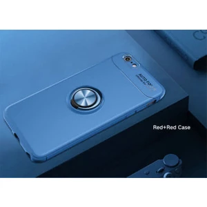 iPhone 8 Kılıf Metal Stant Olabilen Yüzüklü Flexring Premium Silikon Kılıf