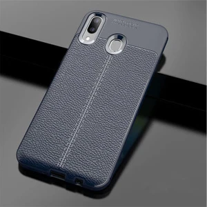 Samsung Galaxy M20 Kılıf Deri Görünümlü Deriko Premium Silikon Kapak