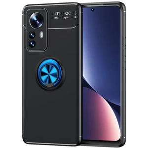 Xiaomi Mi 12 Kılıf Metal Stant Olabilen Yüzüklü Flexring Premium Silikon Kılıf