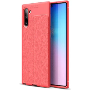 Samsung Galaxy Note 10 Kılıf Deri Görünümlü Deriko Premium Silikon Kapak