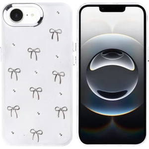 iPhone 16E Kılıf Simli Kamera Çerçveli ve Mini Figür Desenli Ultra Koruma Sağlayan Kutup Sert Silikon Kapak