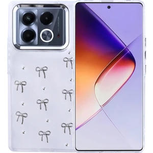 Infinix Note 40 Pro Küçük Figürlü Kamera Kısmı Çerçeveli Sert Shu Premium Silikon Kapak