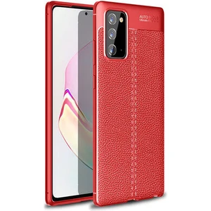 Samsung Galaxy Note 20 Kılıf Deri Görünümlü Deriko Premium Silikon Kapak