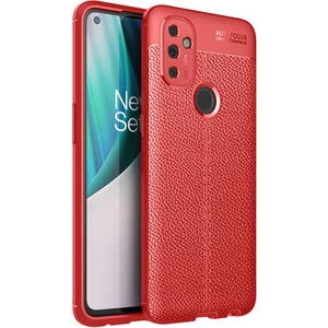 One Plus Nord N100 Kılıf Deri Görünümlü Deriko Premium Silikon Kapak
