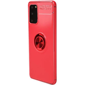 Samsung Galaxy S20 Kılıf Metal Stant Olabilen Yüzüklü Flexring Premium Silikon Kılıf