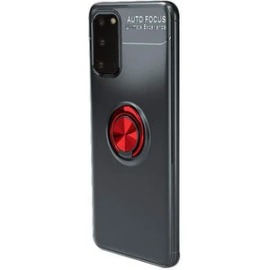 Samsung Galaxy S20 Kılıf Metal Stant Olabilen Yüzüklü Flexring Premium Silikon Kılıf