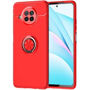 Xiaomi Mi 10T Lite 5g Kılıf Metal Stant Olabilen Yüzüklü Flexring Premium Silikon Kılıf
