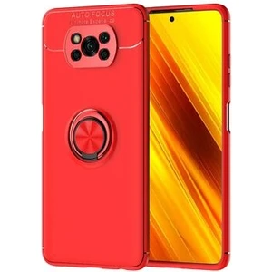 Poco X3 Pro Kılıf Metal Stant Olabilen Yüzüklü Flexring Premium Silikon Kılıf