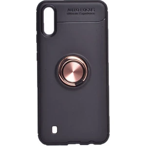 Samsung Galaxy A01 Kılıf Metal Stant Olabilen Yüzüklü Flexring Premium Silikon Kılıf