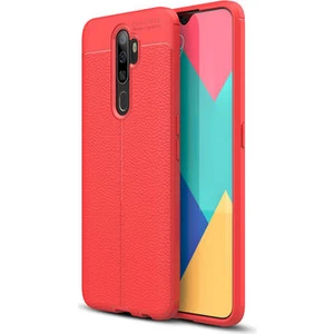 Oppo A9 2020 Kılıf Deri Görünümlü Deriko Premium Silikon Kapak