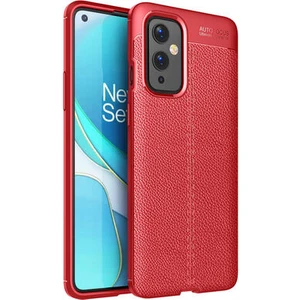 One Plus 9 Kılıf Deri Görünümlü Deriko Premium Silikon Kapak