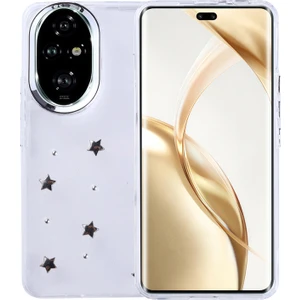 Honor 200 Pro Kılıf Simli Kamera Çerçveli ve Mini Figür Desenli Ultra Koruma Sağlayan Kutup Sert Silikon Kapak
