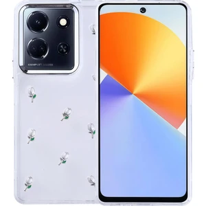 Infinix Note 30 5g Kılıf Simli Kamera Çerçveli ve Mini Figür Desenli Ultra Koruma Sağlayan Kutup Sert Silikon Kapak