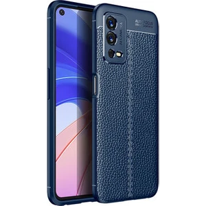 Oppo A55 4g Kılıf Deri Görünümlü Deriko Premium Silikon Kapak