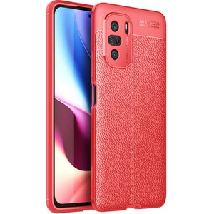 Redmi K40 Kılıf Deri Görünümlü Deriko Premium Silikon Kapak