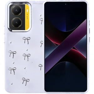 Poco X7 Pro Küçük Figürlü Kamera Kısmı Çerçeveli Sert Shu Premium Silikon Kapak