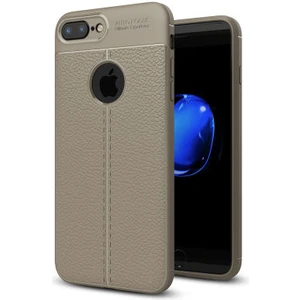 iPhone 7 Plus Kılıf Deri Görünümlü Deriko Premium Silikon Kapak