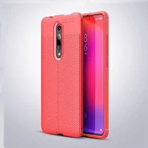 Xiaomi Mi 9t Kılıf Deri Görünümlü Deriko Premium Silikon Kapak