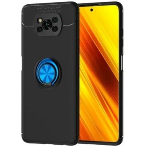 Poco X3 Pro Kılıf Metal Stant Olabilen Yüzüklü Flexring Premium Silikon Kılıf