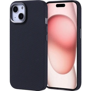 iPhone 15 Kılıf Ultra Ince Karbon Tasarımlı ve Magsafeli Cabix Premium Kapak