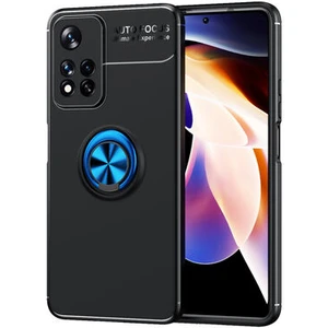 Redmi Note 11 Pro 5g Kılıf Metal Stant Olabilen Yüzüklü Flexring Premium Silikon Kılıf
