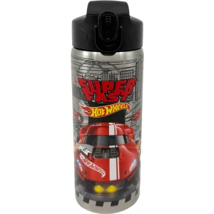 Hot Wheels Kırmızı Çocuk Matarası 3437-HOT Wheels Çelik Matara