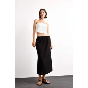 Relax Fit Beli Lastikli Dokuma Midi Etek G0437AX25SM