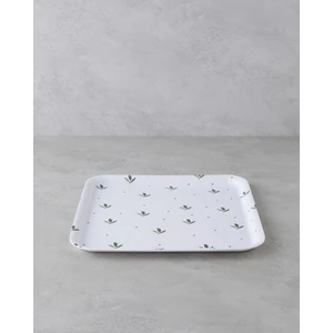 Feuille Melamin Kaydırmaz Tepsi 33X33 cm Yeşil