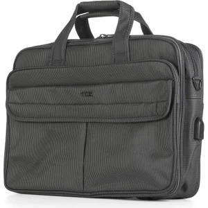 71242 Gri Kumaş Laptop Bölmeli Evrak Çantası