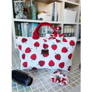 Çilek Saç Şekillendirici Çantası Xl Düzenleyici Seyahat (Toka Hediyeli)