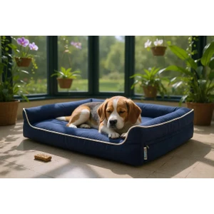 Premium Sofa Blok Sungerli Alezli Fermuarlı Yıkanabilir Köpek Yatağı