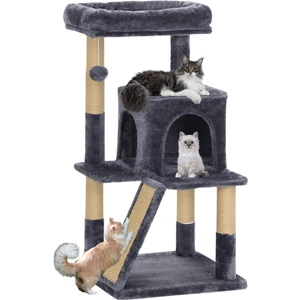 Demonte Kurulabilir Katlı Teraslı Welsoft Kumaşlı Jüt Ip Tırmalamalı Kedi Yuvası
