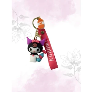 Brn 3D Pvc Silikon Anahtarlık Çanta Süsü Lilo & Stich Kuromi Pembe