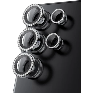 Samsung Galaxy S24 Ultra Uyumlu Taşlı Kamera Lens Koruyucu Mercek Çerçeve