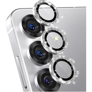 Samsung Galaxy S23 Fe Uyumlu Taşlı Kamera Lens Koruyucu Mercek Çerçeve