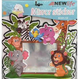 Royaleks Resimli Çocuk Desenli 30X30 cm Dekoratif Ayna Royaleks-CLKN-1710