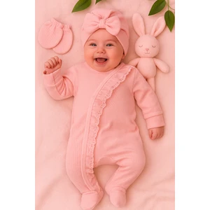 0-3 Ay Kız Bebek Yeni Doğan Fistolu 10'lu Hastane Çıkışı Zıbın  Seti