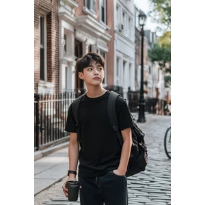 Siyah Çocuk T-Shirt Kız Erkek Unisex | %100 Pamuk |