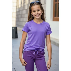 Eflatun Çocuk T-Shirt Kız Erkek Unisex | %100 Pamuk |