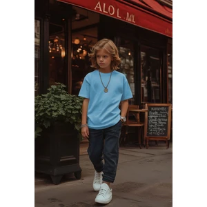 Mavi Çocuk T-Shirt Kız Erkek Unisex | %100 Pamuk |