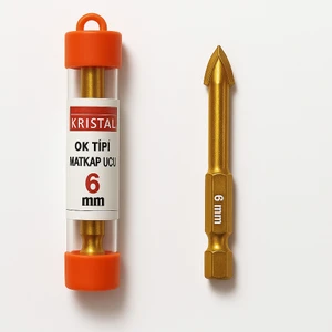 Krıstal Ok Tipi Elmas Matkap Ucu 6 mm (Granit - Seramik - Cam Delme)