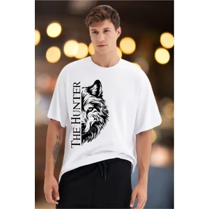 The Hunter Baskılı Unisex Oversize Tişört