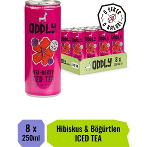 Hıbıberry Soğuk Çay Kutu Hibiscus Böğürtlen 250 ml x 8 Adet