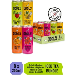 Saçma İyi Soğuk Çay Dörtlüsü (Peach-Rooi, Hibi-Berry, Ginger-Punch, Berry- Matcha) Kutu 250 ml 8 Adet