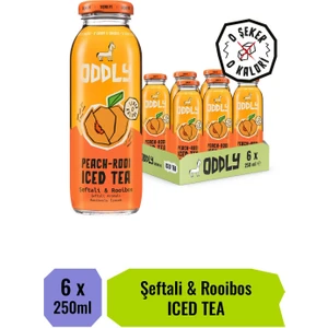 Peachrooı Soğuk Çay Cam Şeftali Rooıbos 250 ml x 6 Adet