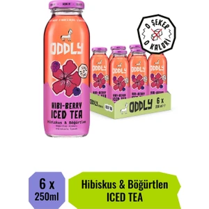 Hıbıberry Soğuk Çay Cam Hibiscus Böğürtlen 250 ml x 6 Adet