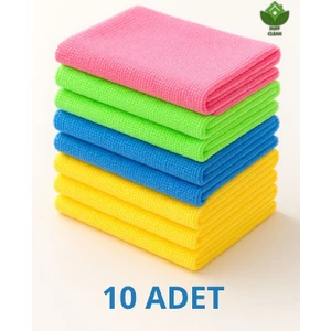 Duff Clean 10'lu Mikrofiber Bez Mikro Fiber Temizlik Bezi 30 x 30 cm
